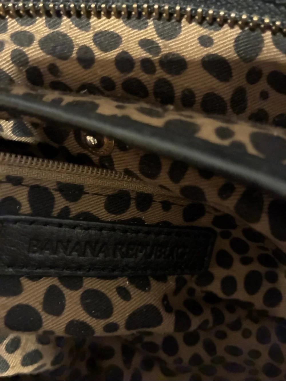 Black Banana Republic Canvas & Leather Bag